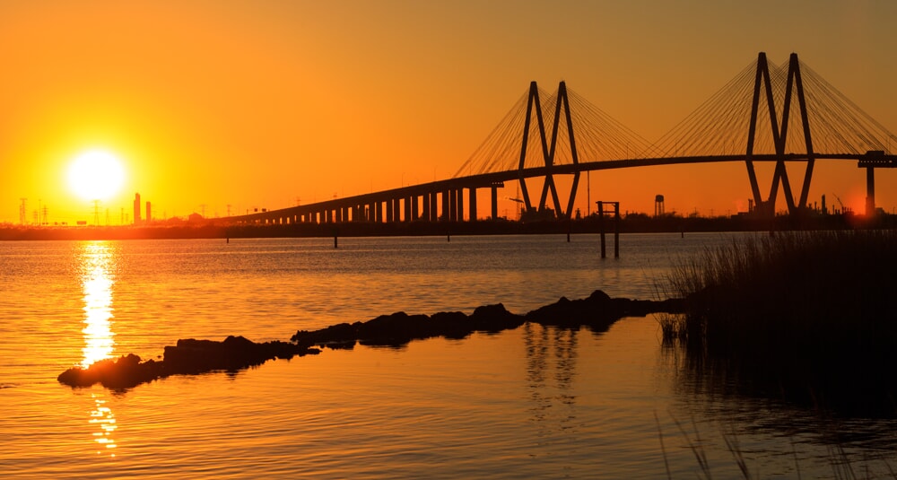 Bridge in sunset